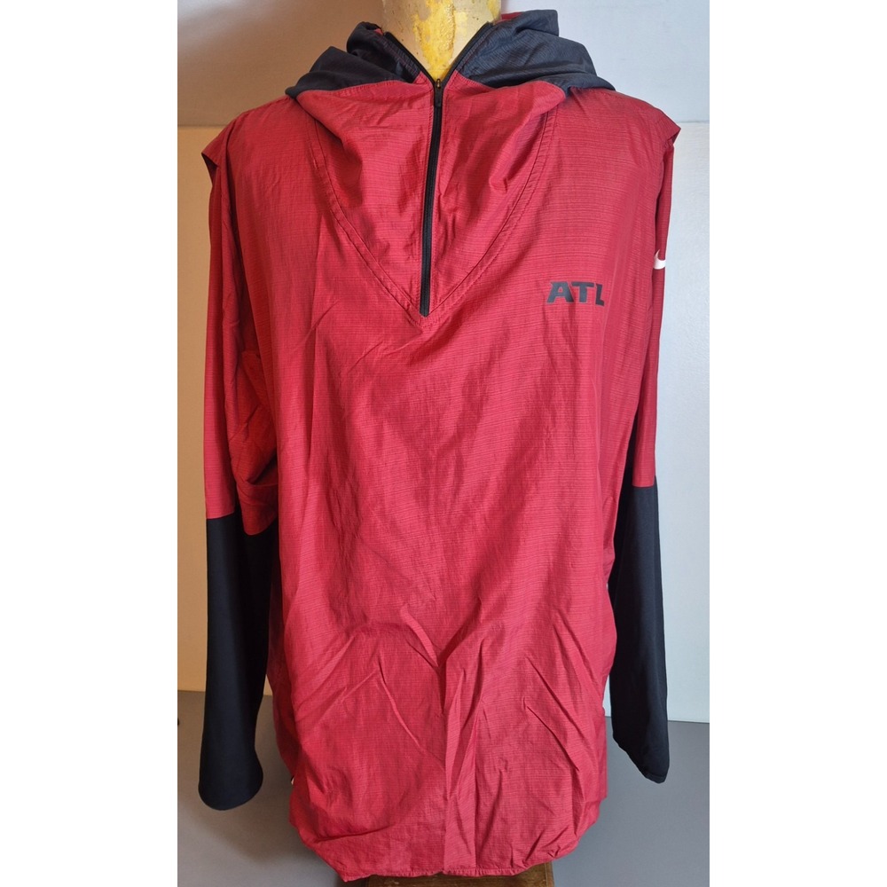 Atlanta Falcons Nike Mens Quarter-Zip Pullover Wind Jacket XXL Red Black Vented